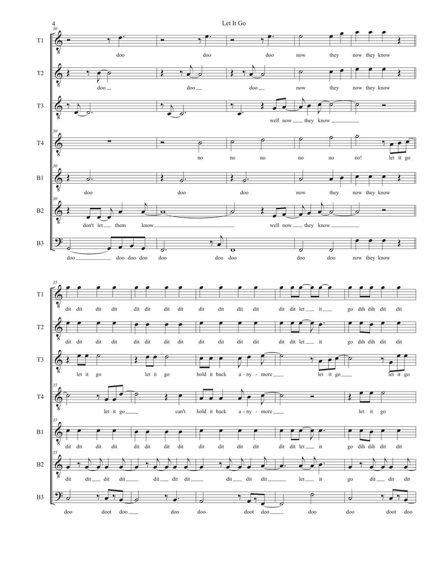 Let It Go (from Frozen) TB scores gallery preview page 4