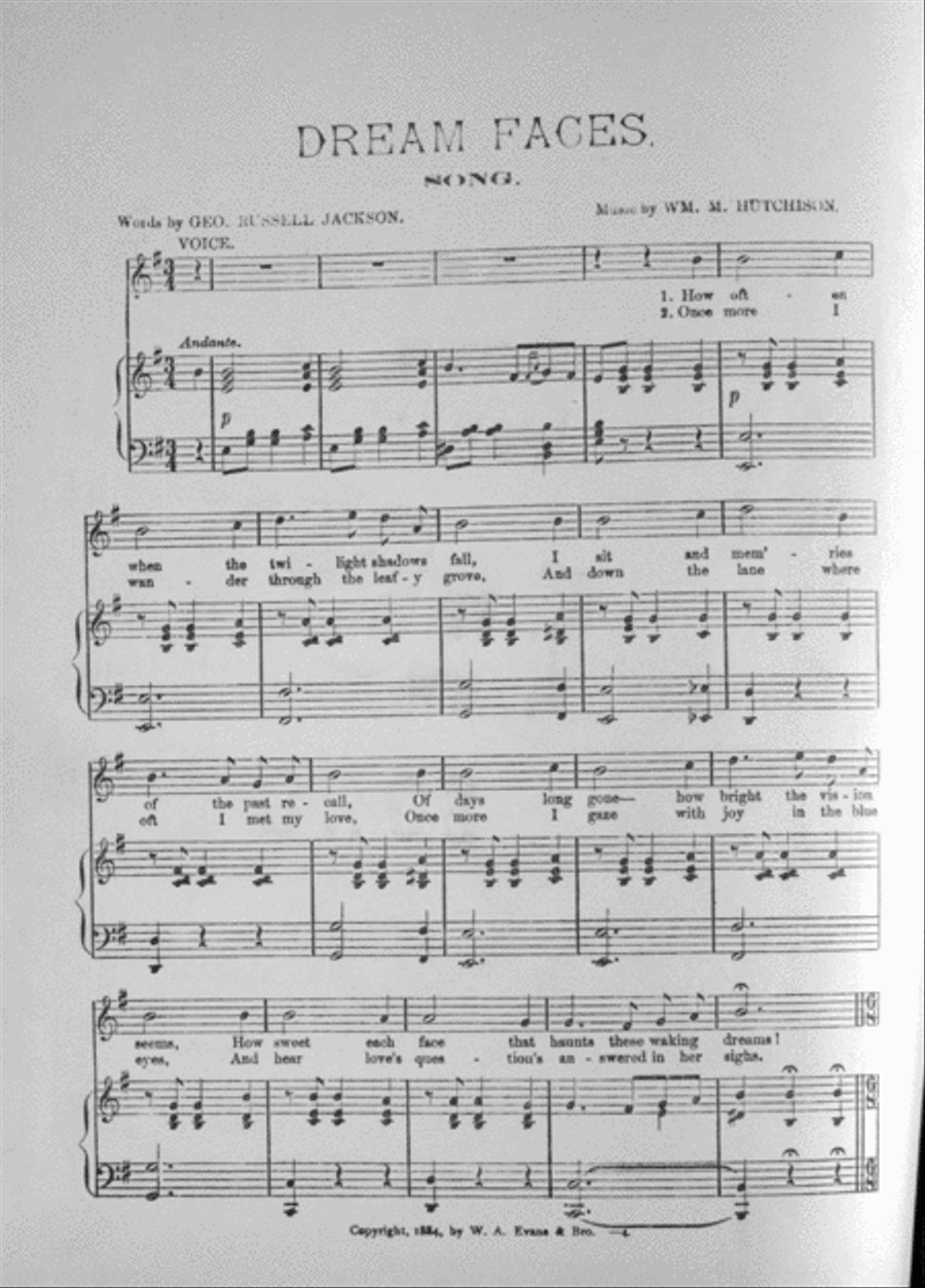 Dream Faces. Song Voice scores gallery preview page 2