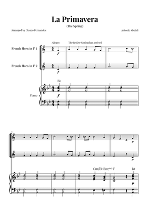 La Primavera (The Spring) by Vivaldi - French Horn Duet and Piano with Chord Notations