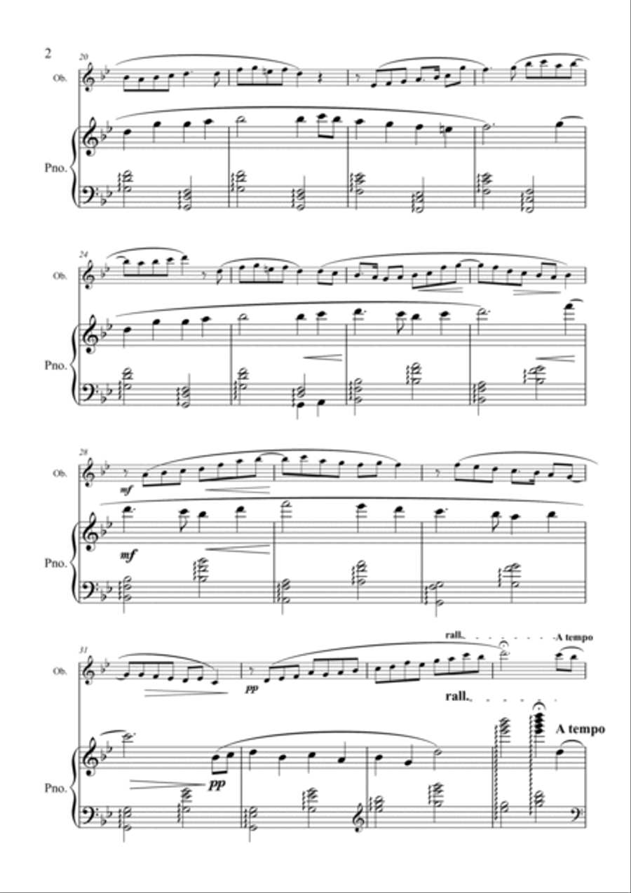 Burns Songs - Set 1 - Oboe & Piano - TK Murray Piano scores gallery preview page 2