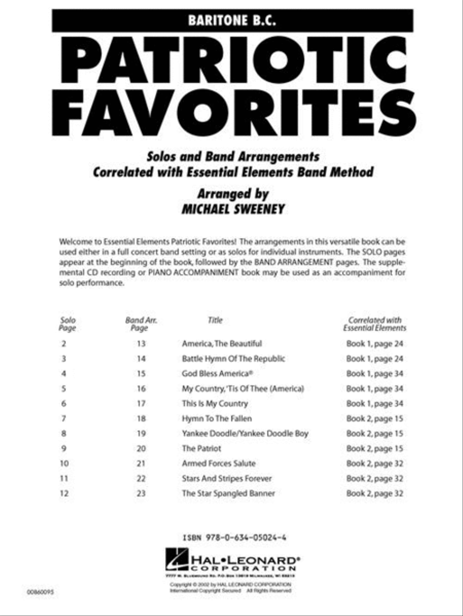 Patriotic Favorites Concert Band Methods scores gallery preview page 3