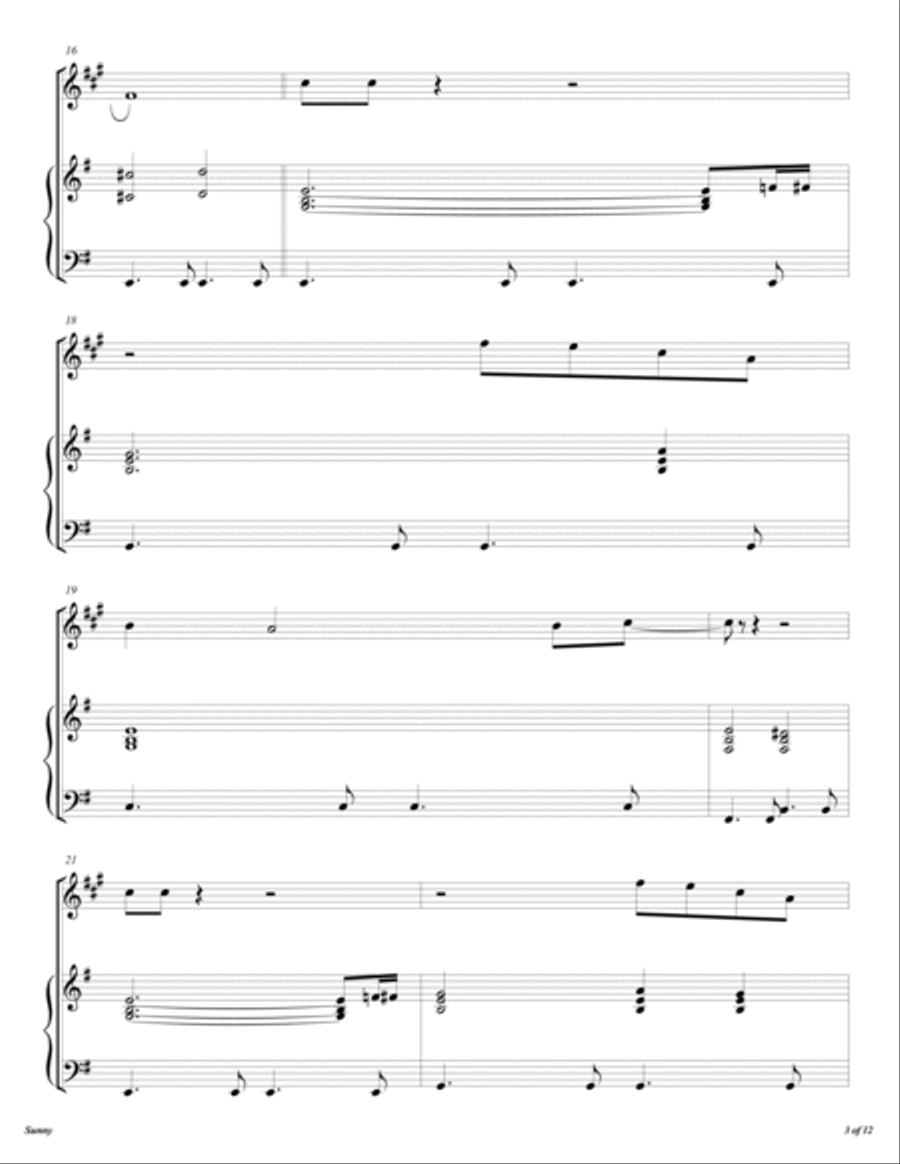 Sunny Trumpet Solo scores gallery preview page 4