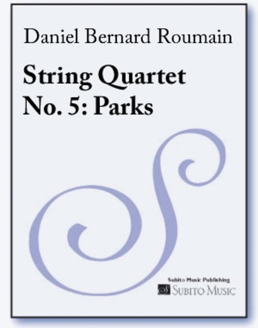 String Quartet No. 5: Parks (parts) String Quartet scores gallery preview page 1