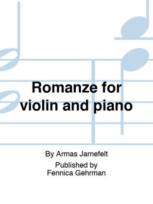 Romanze for violin and piano