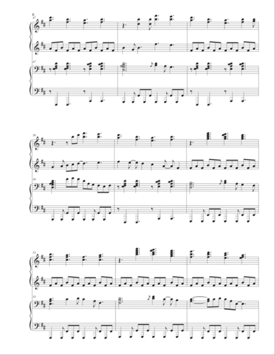 Everybody Wants To Rule The World 1 Piano, 4-Hands scores gallery preview page 6