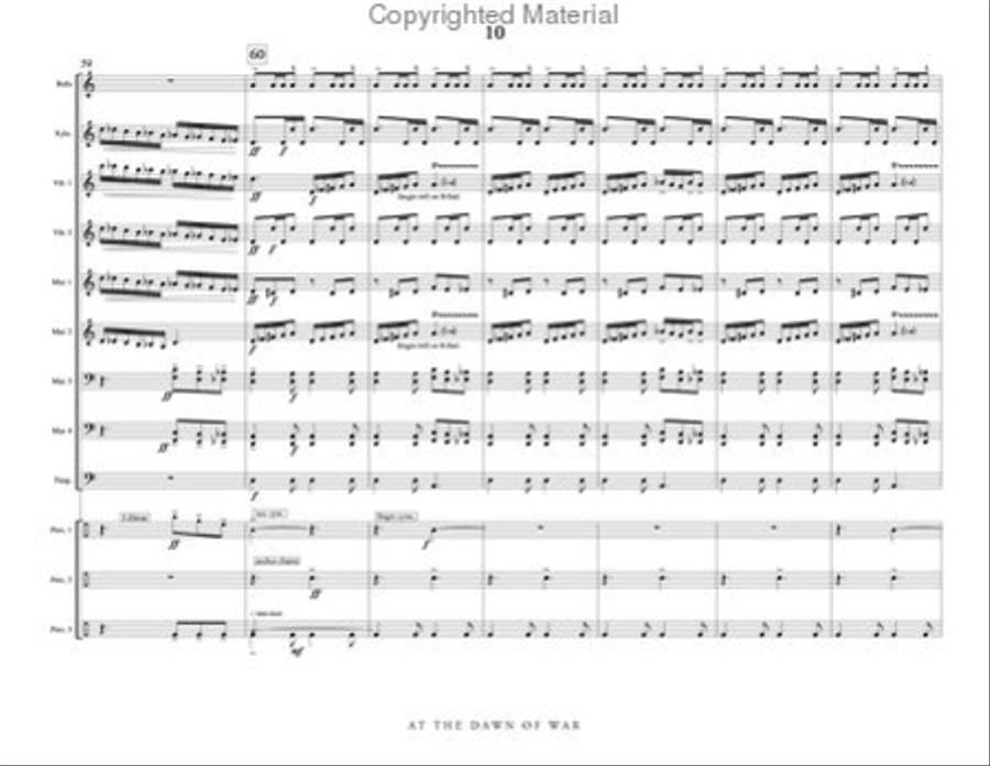 At the Dawn of War Percussion Ensemble scores gallery preview page 11