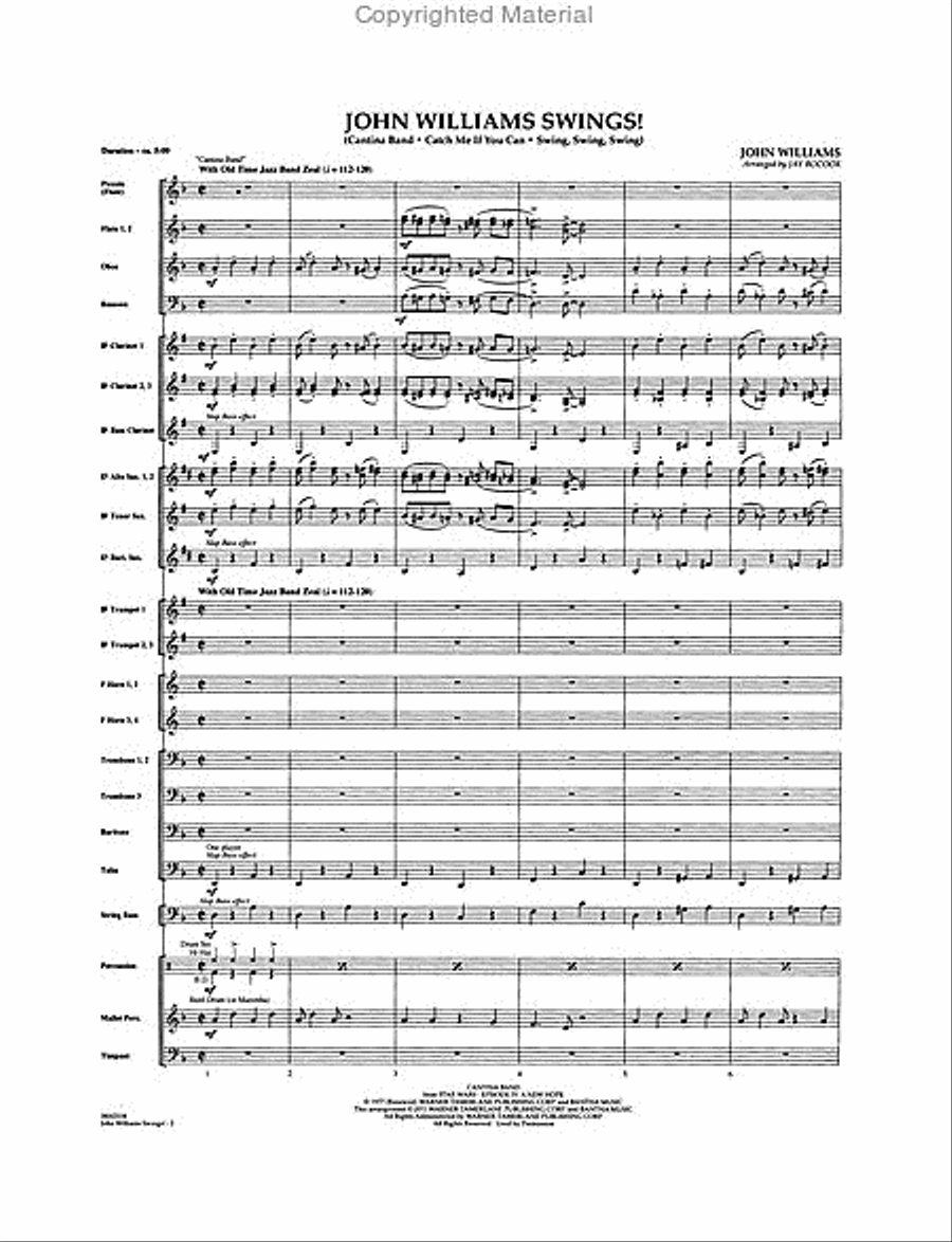 John Williams Swings! Concert Band scores gallery preview page 2