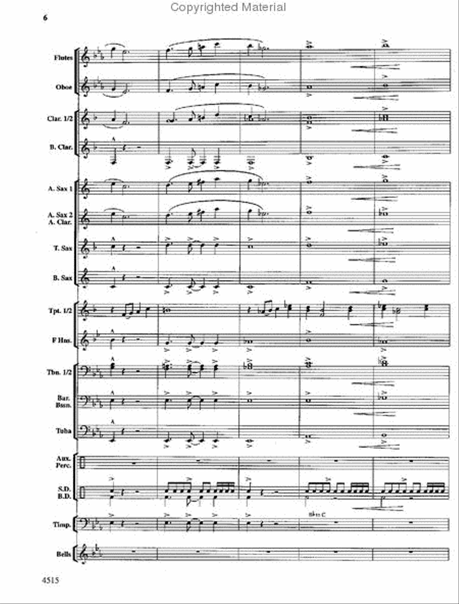 Lincoln Celebration Concert Band scores gallery preview page 7