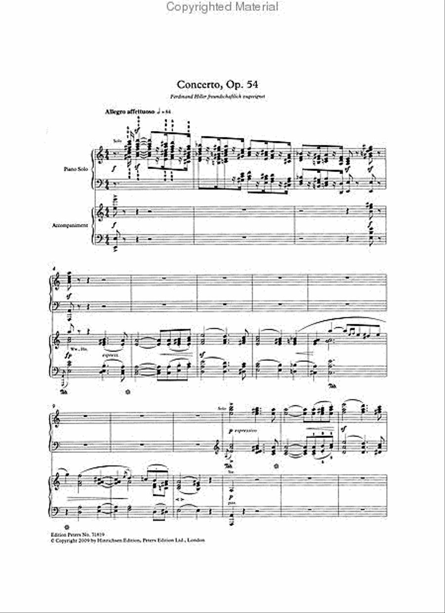 Piano Concerto in A minor Op. 54 (Edition for 2 Pianos)