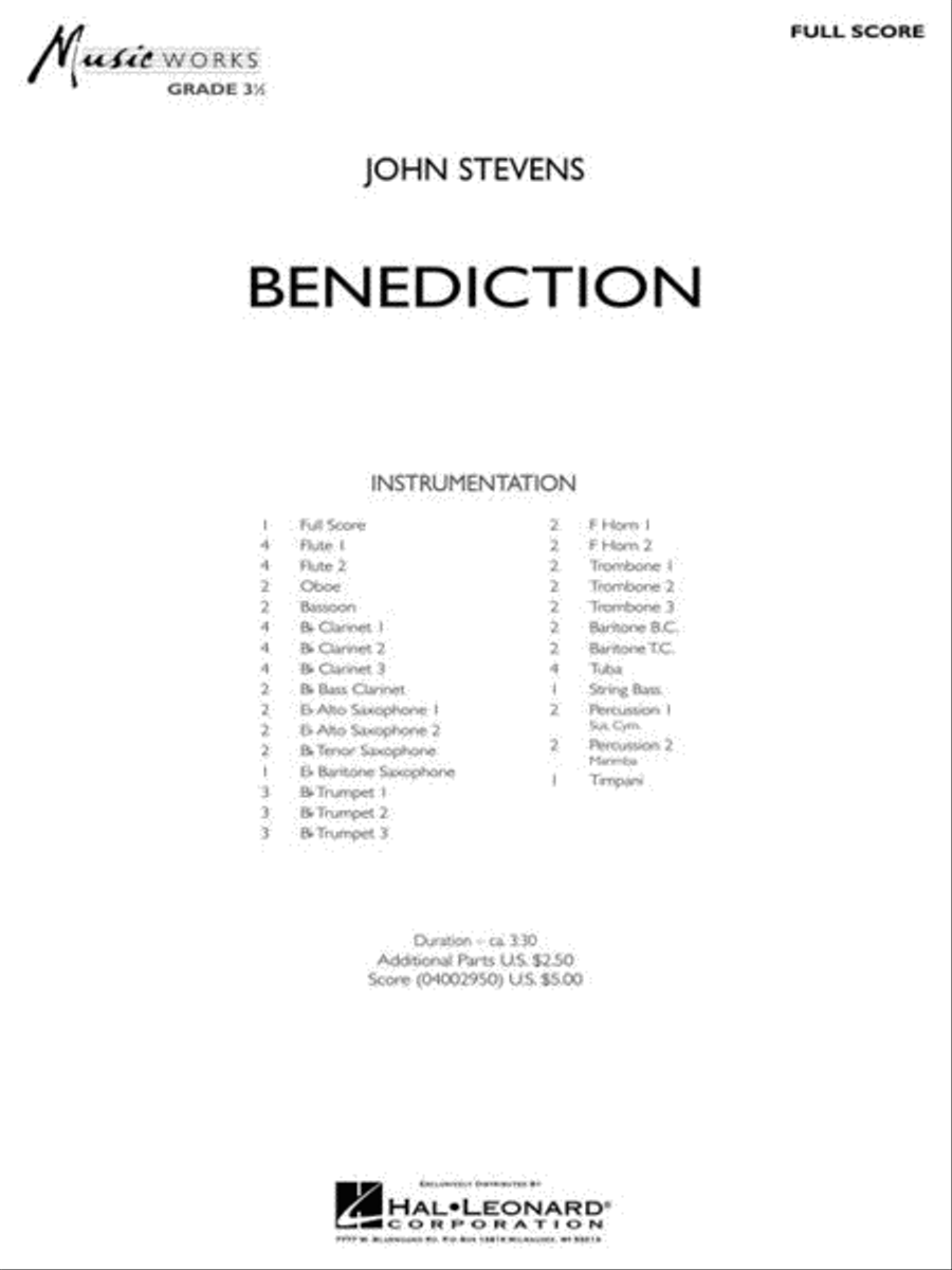 Benediction Concert Band scores gallery preview page 3