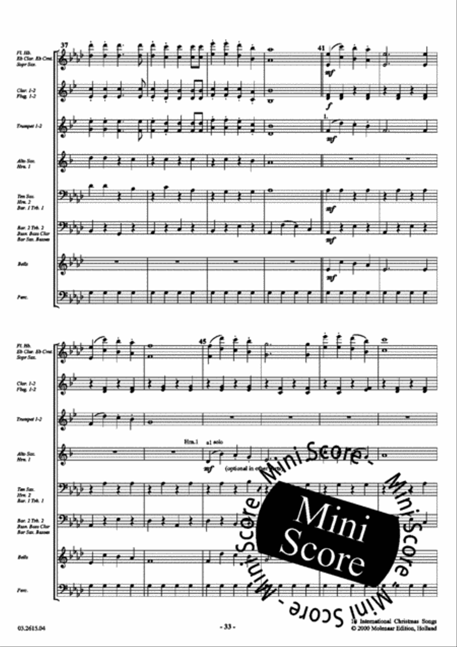 10 International Christmas Songs Fanfare Band scores gallery preview page 35