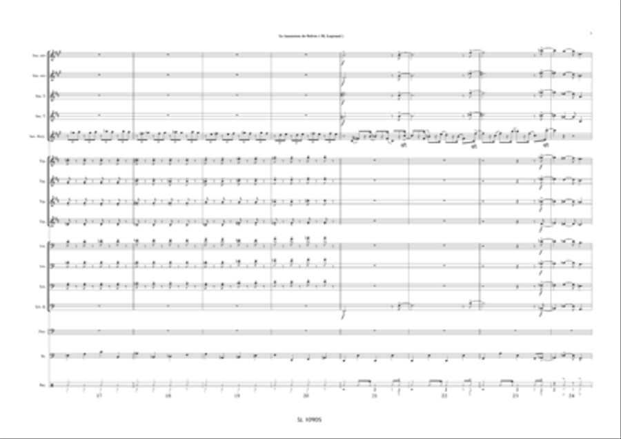 Le hanneton de solves pour saxophone baryton solo et big band