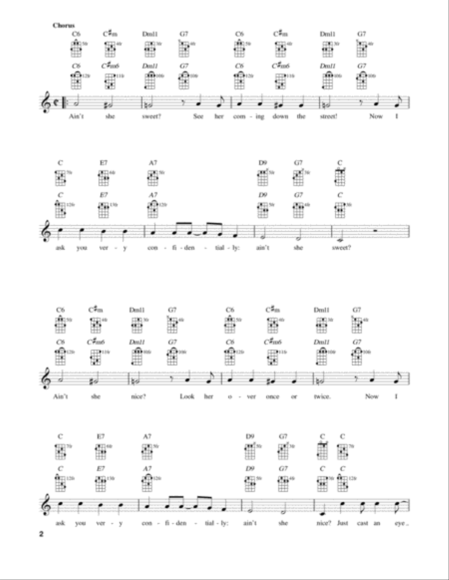 Ain't She Sweet Banjo scores gallery preview page 2