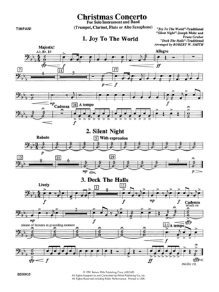 Christmas Concerto (Solo Trumpet, Clarinet, Flute, or Alto Saxophone and Band): Timpani