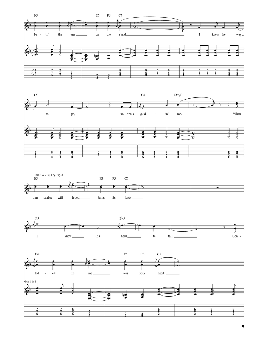 Unholy Confessions Unholy Confessions Acoustic Guitar scores gallery preview page 5