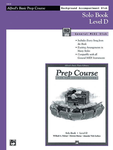Alfred's Basic Piano Prep Course - General MIDI Disk For Solo Book Level D