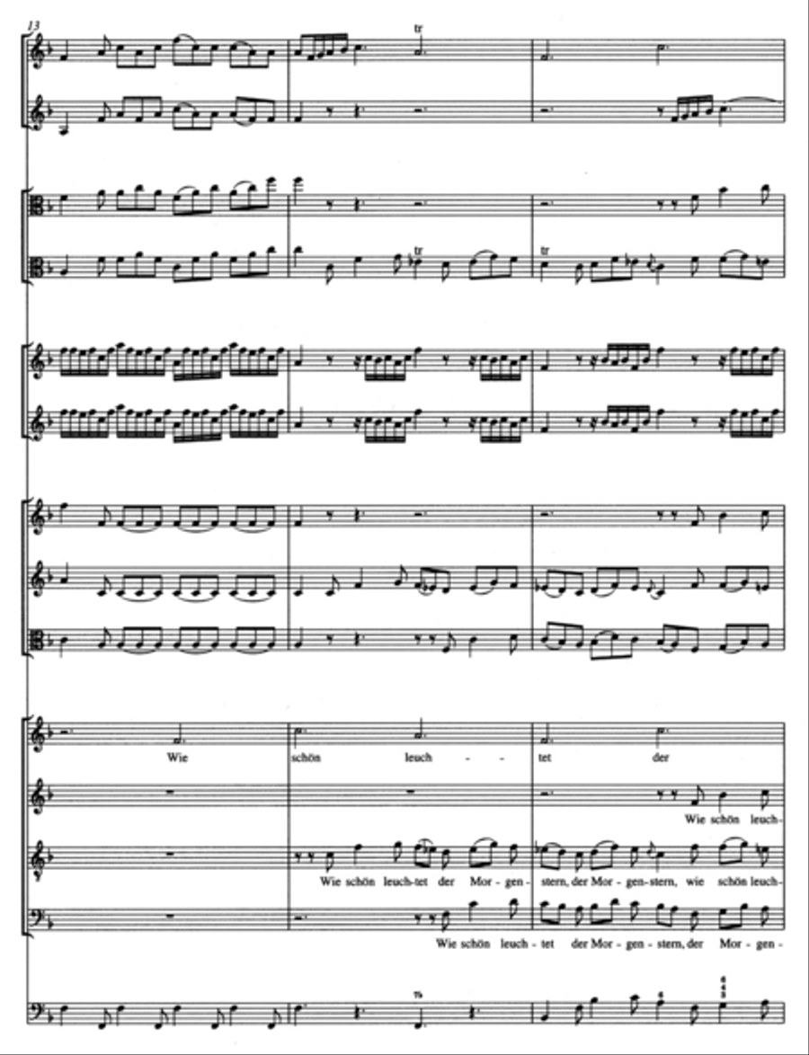 Wie schon leuchtet der Morgenstern BWV 1 4-Part scores gallery preview page 2