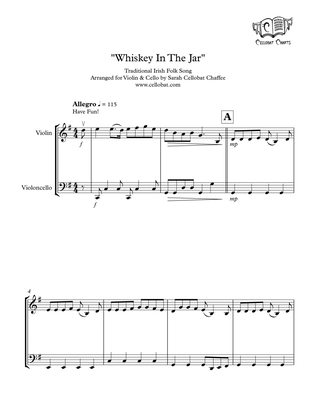 Book cover for Whiskey In The Jar - Violin & Cello Duet - Traditional Irish arr. Cellobat