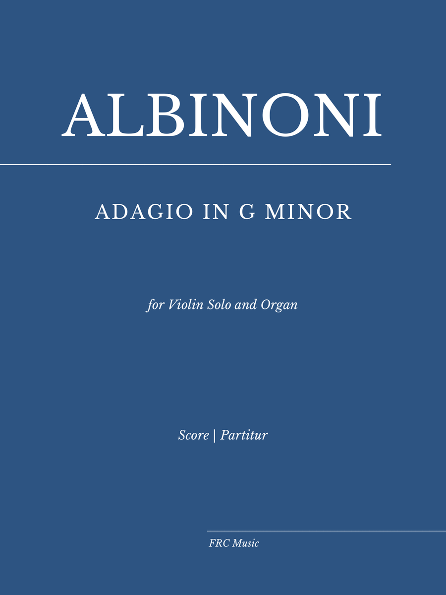 Adagio in G Minor (for Violin Solo and Organ accompaniment) String Duet scores gallery preview page 1