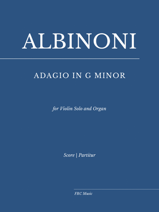 Book cover for Adagio in G Minor (for Violin Solo and Organ accompaniment)