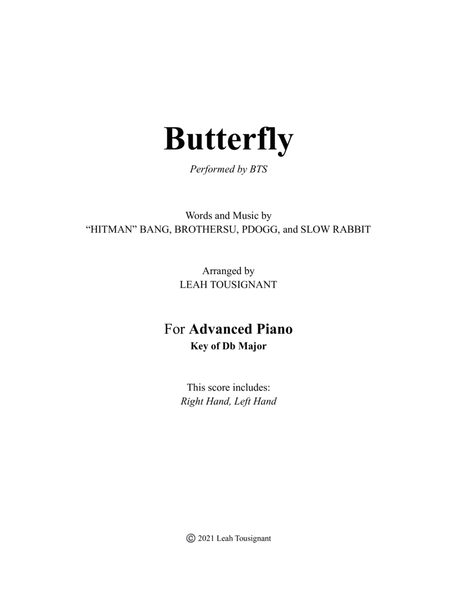 Butterfly Prologue Mix Piano Solo scores gallery preview page 1