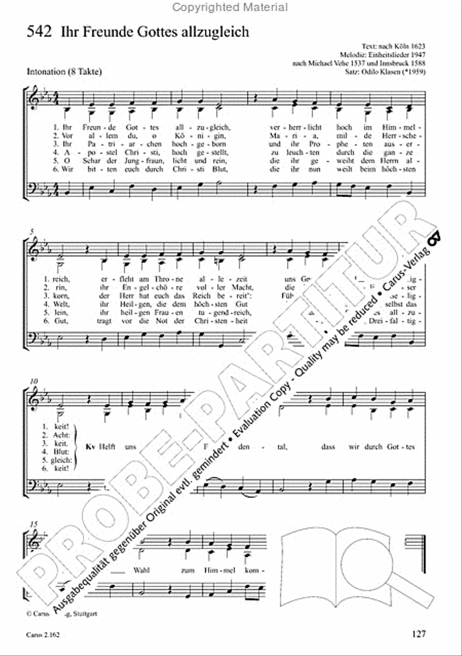Chorbuch Gotteslob SAM 3-Part scores gallery preview page 128