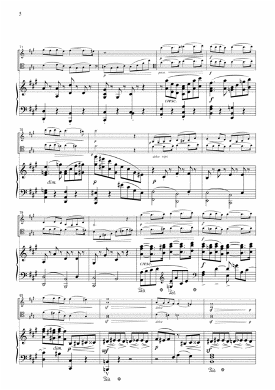 Faure Pavane, for piano trio, PF001 Piano Trio scores gallery preview page 5