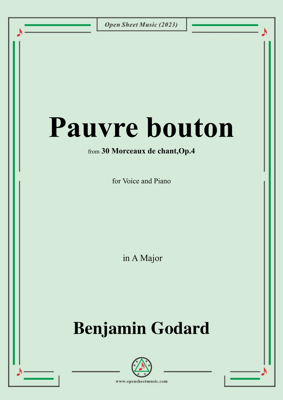 B. Godard-Pauvre bouton,Op.4 No.26,in A Major