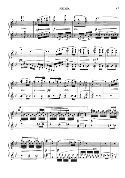 Dvorak Symphony No.8 III, IV, for piano duet(1 piano, 4 hands), PD804