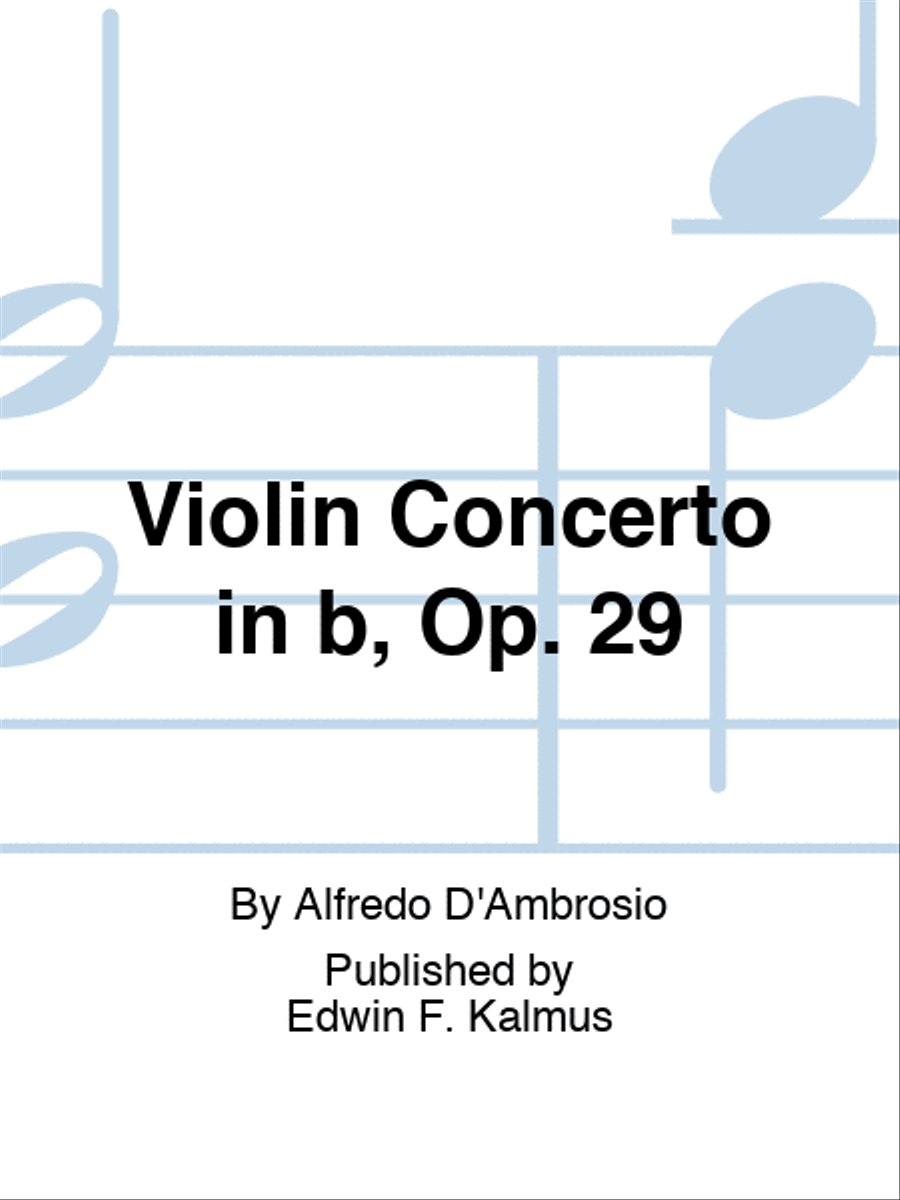 Violin Concerto in b, Op. 29 Orchestra scores gallery preview page 1