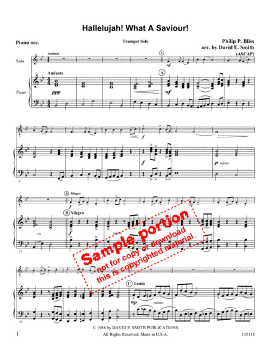 Hallelujah! What A Saviour! Flute scores gallery preview page 2