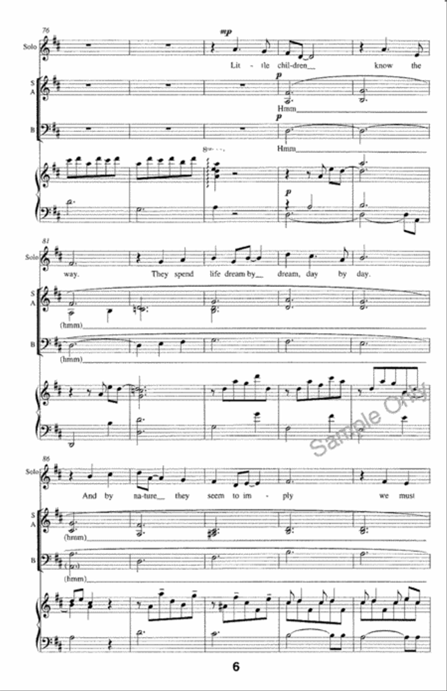 Song For Peace Song For Peace 3-Part scores gallery preview page 7