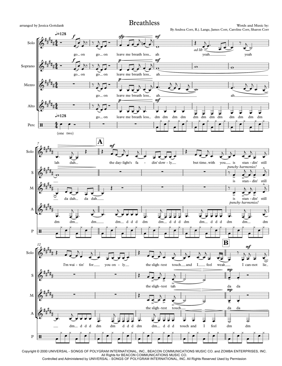 Breathless SSAA scores gallery preview page 1