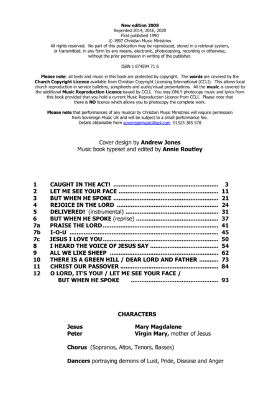 Mary Magdalene - a Roger Jones musical 4-Part scores gallery preview page 3