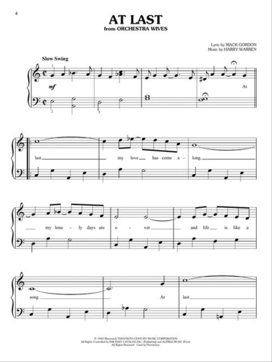Simple Jazz Songs Easy Piano scores gallery preview page 4