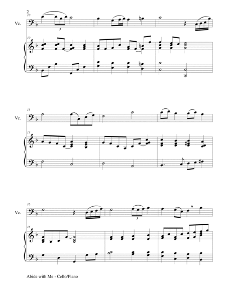 ABIDE WITH ME (Duet – Cello and Piano/Score and Parts) image number null