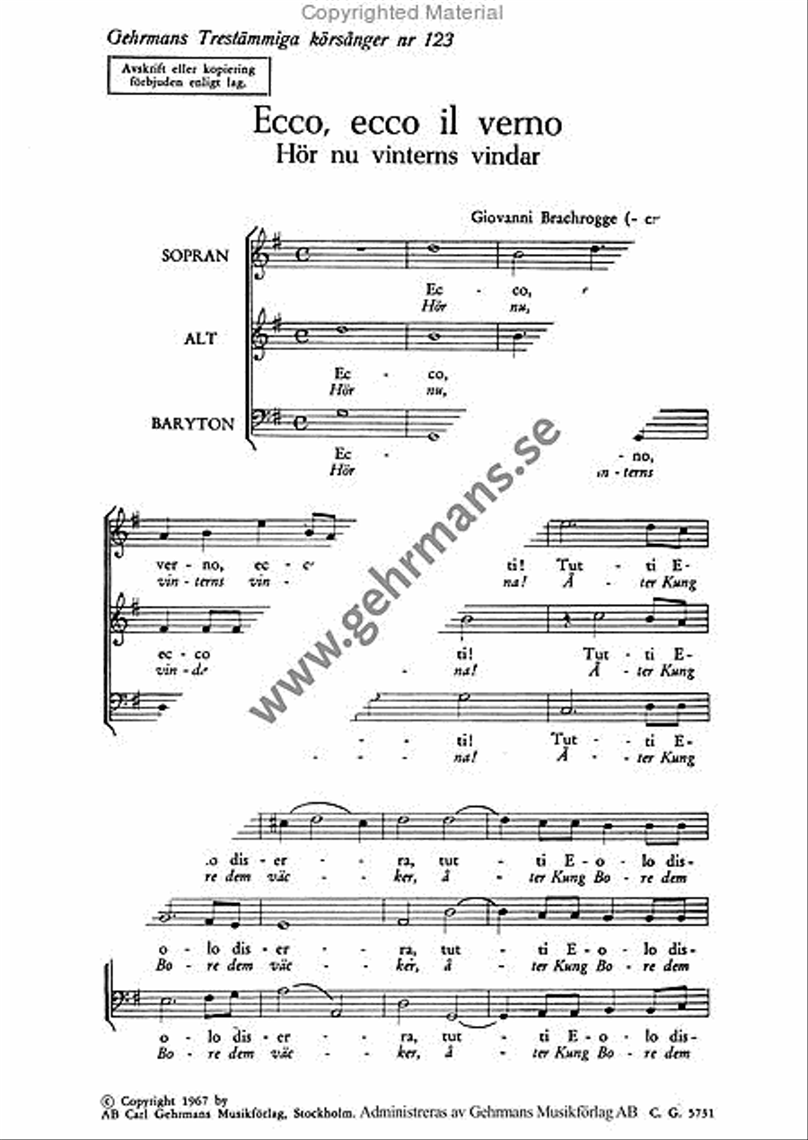 Ecco, ecco il verno Ecco, ecco il verno 3-Part scores gallery preview page 2