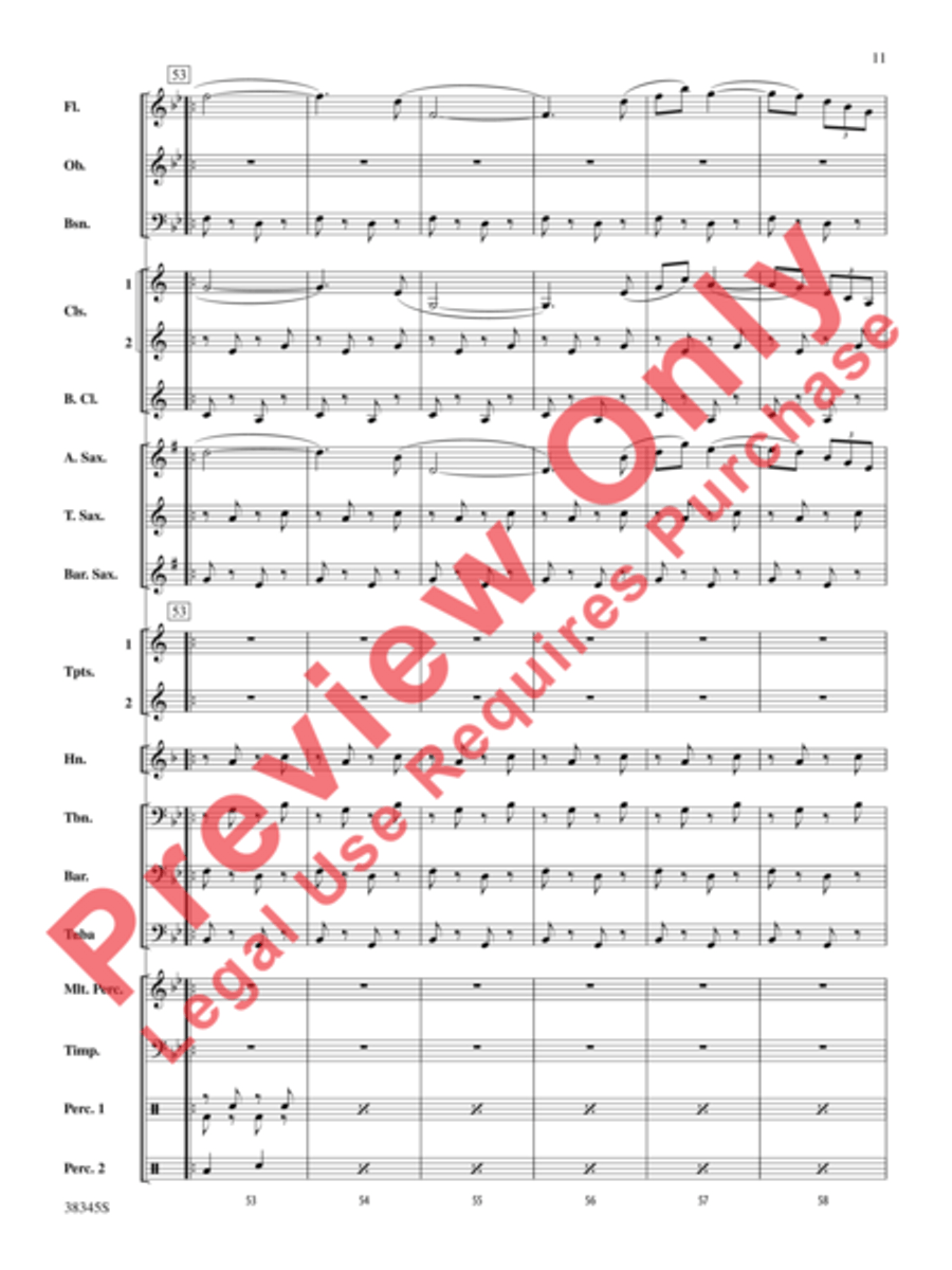 Grand Canyon Suite, Themes from Concert Band scores gallery preview page 12