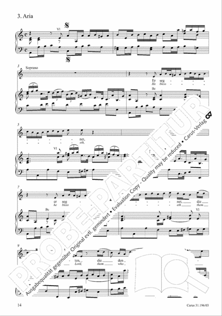 The Lord is mindful of us (Der Herr denket an uns) STB scores gallery preview page 15