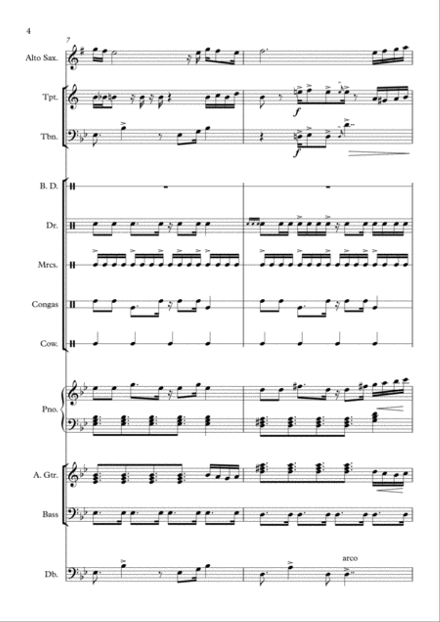 Salsa ao Início do Dia Jazz Ensemble scores gallery preview page 4