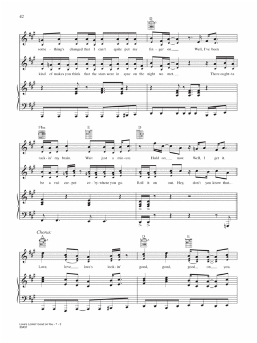 Love's Lookin' Good On You Piano, Vocal, Guitar scores gallery preview page 2