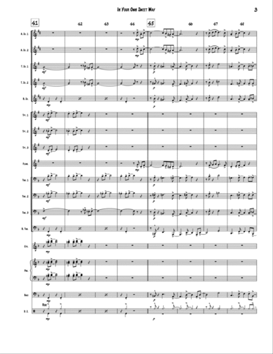 In Your Own Sweet Way Jazz Ensemble scores gallery preview page 3