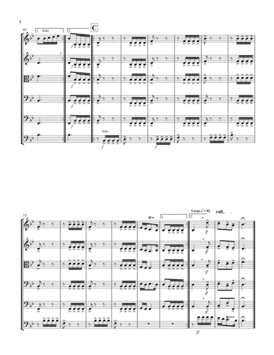 Allegro (from "Sonata for Trumpet") (Bb) (String Sextet - 2 Violins, 1 Viola, 2 Cellos, 1 Bass) (Dou image number null