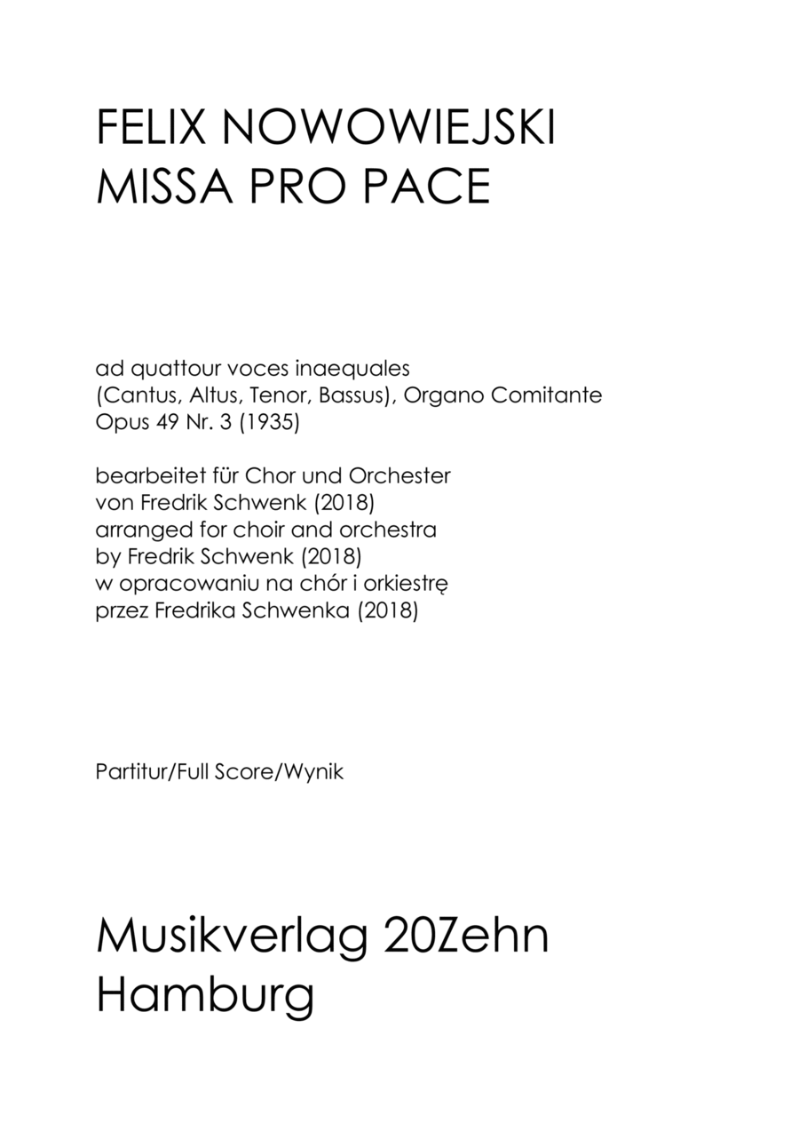 Missa pro Pace Large Ensemble scores gallery preview page 1