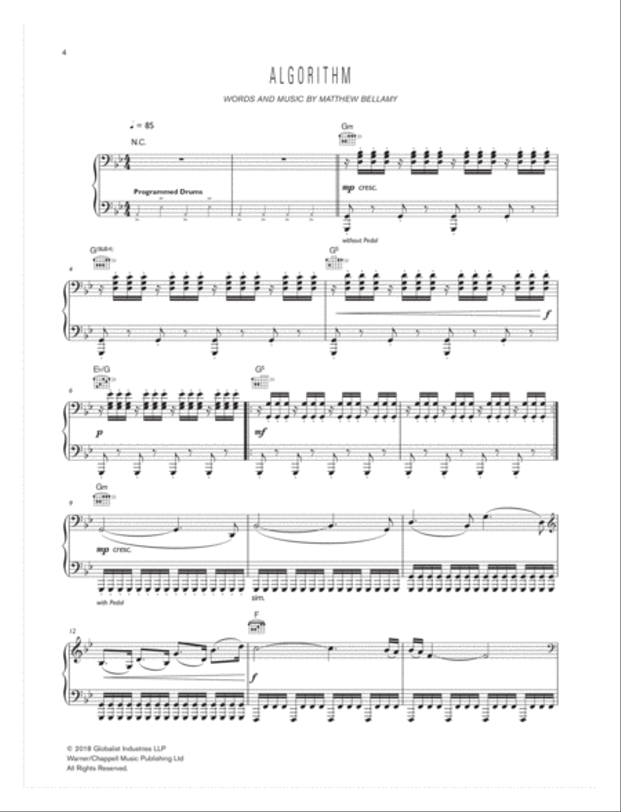 Simulation Theory Piano, Vocal, Guitar scores gallery preview page 2
