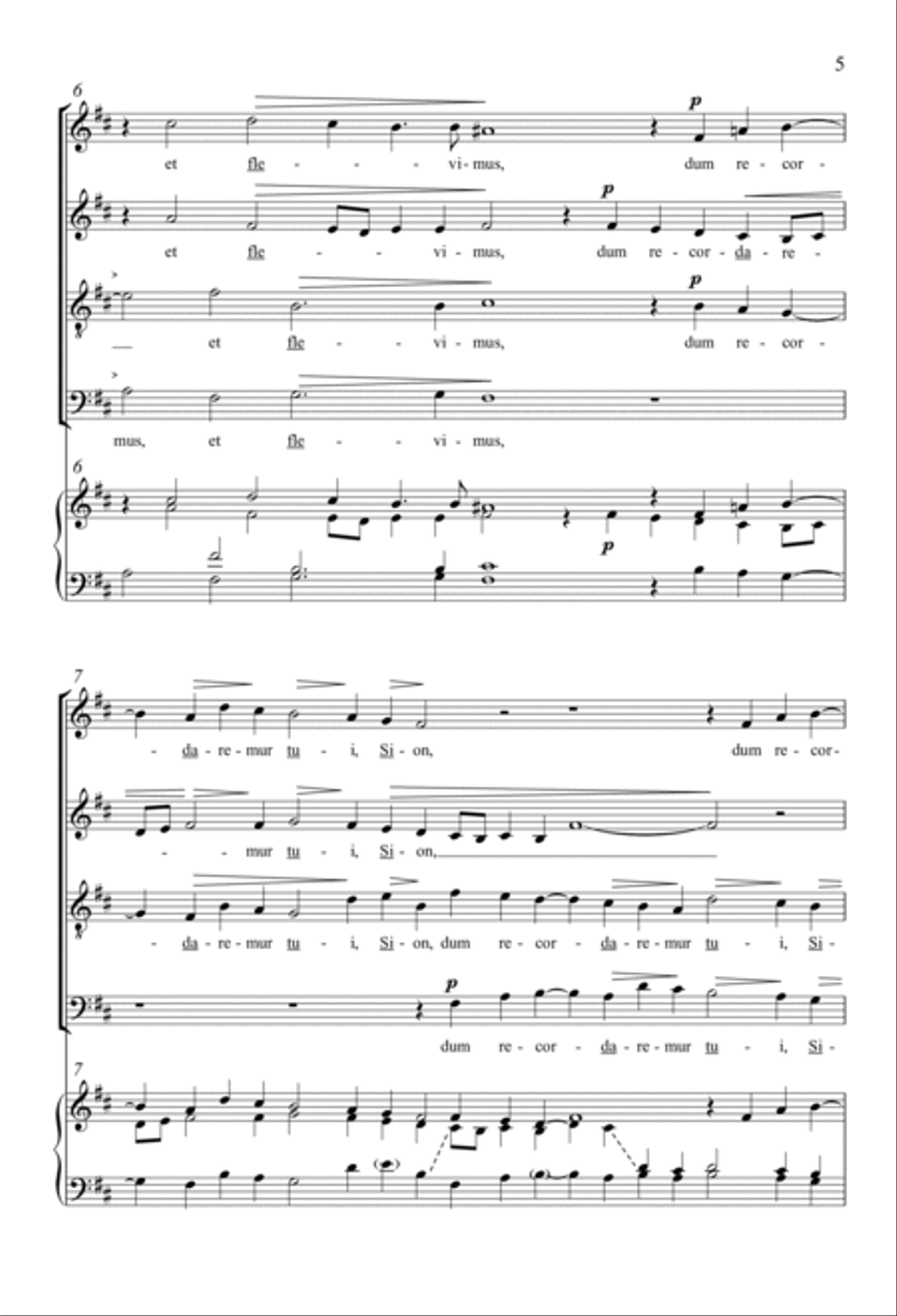 Super Flumina Babylonis 4-Part scores gallery preview page 4
