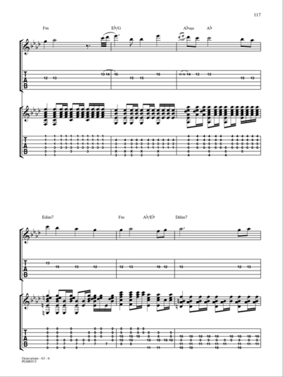 Octavarium Guitar Tablature scores gallery preview page 6