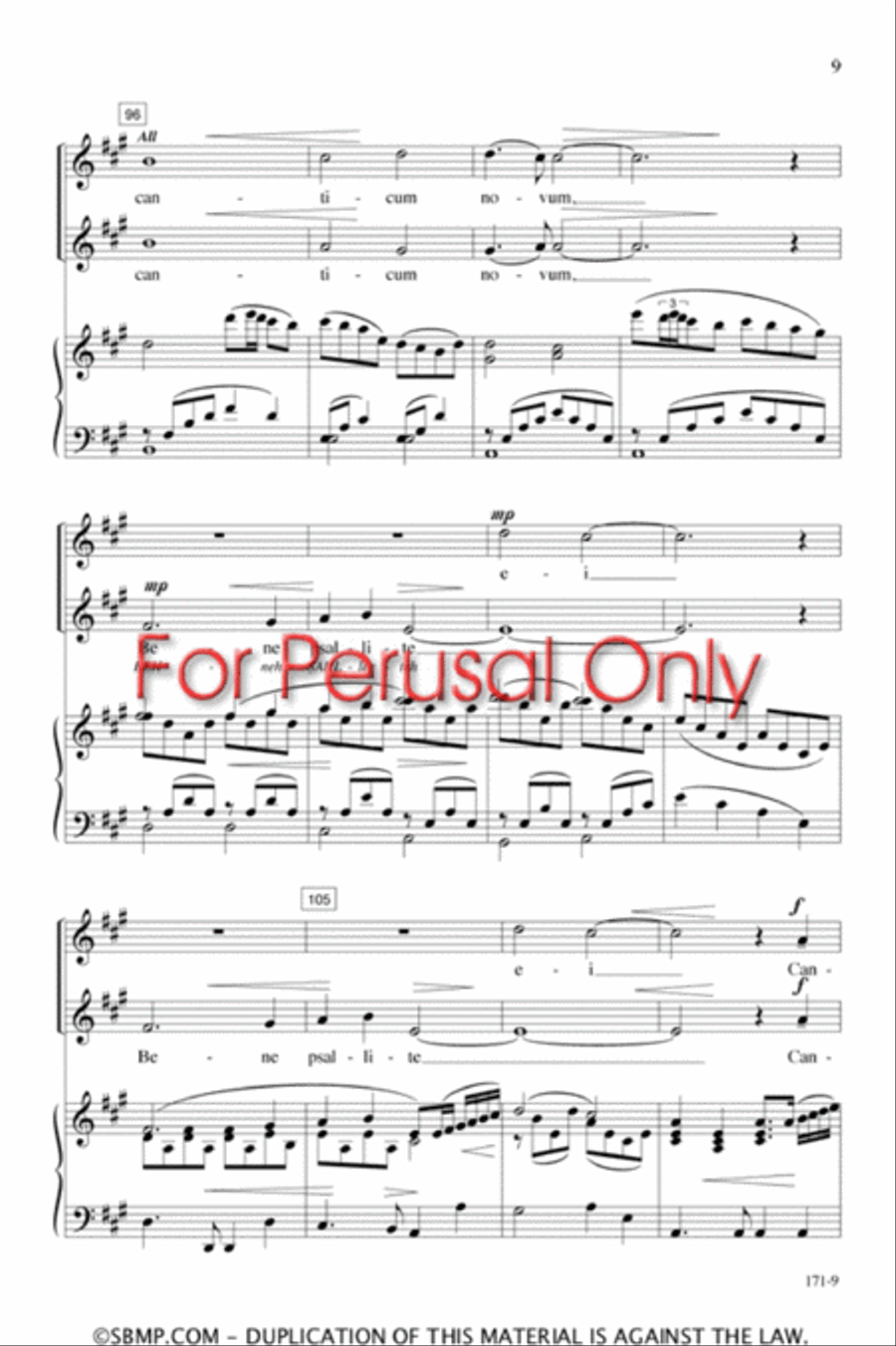 Exsultate Justi in Domino - SA Octavo SA scores gallery preview page 9