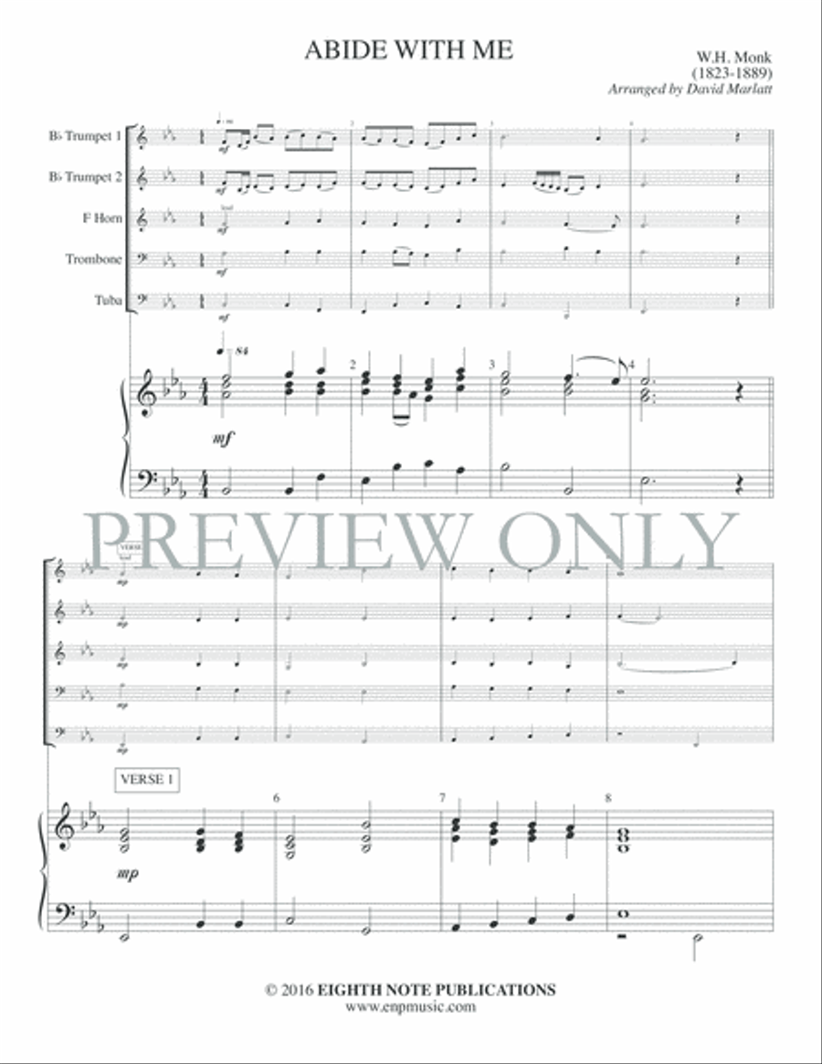 Abide with Me Abide with Me Brass Ensemble scores gallery preview page 3