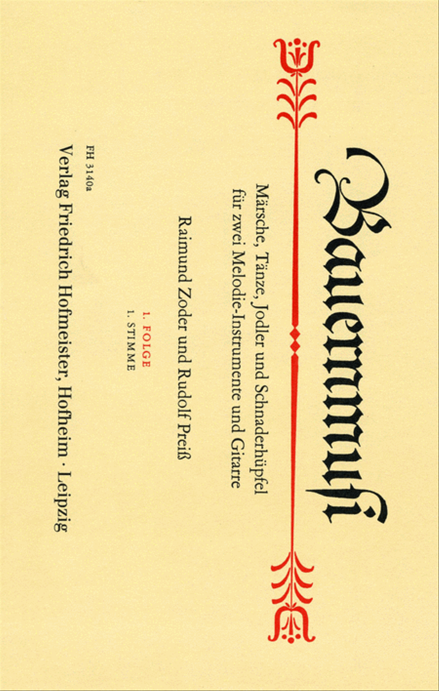 Bauernmusi, 1. Folge, 1. Stimme Part scores gallery preview page 1